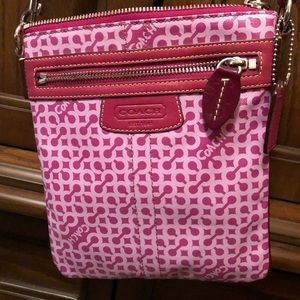 Pink Coach crossbody bag